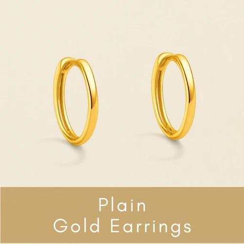 Plain Gold Earrings